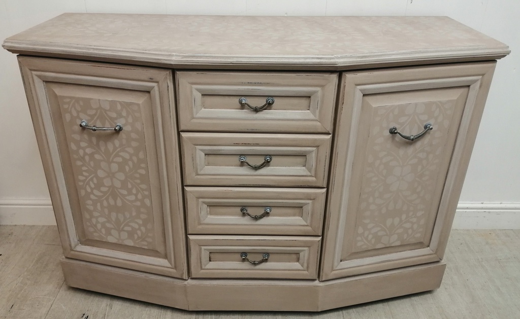 modern TRIPLE painted SIDEBOARD