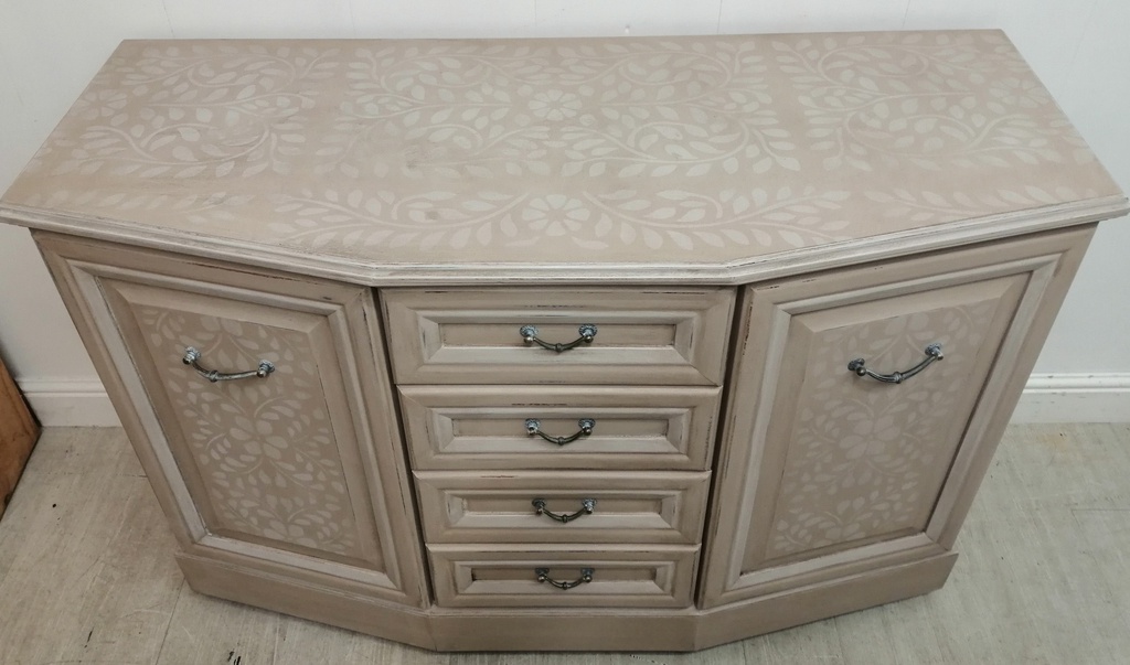 modern TRIPLE painted SIDEBOARD