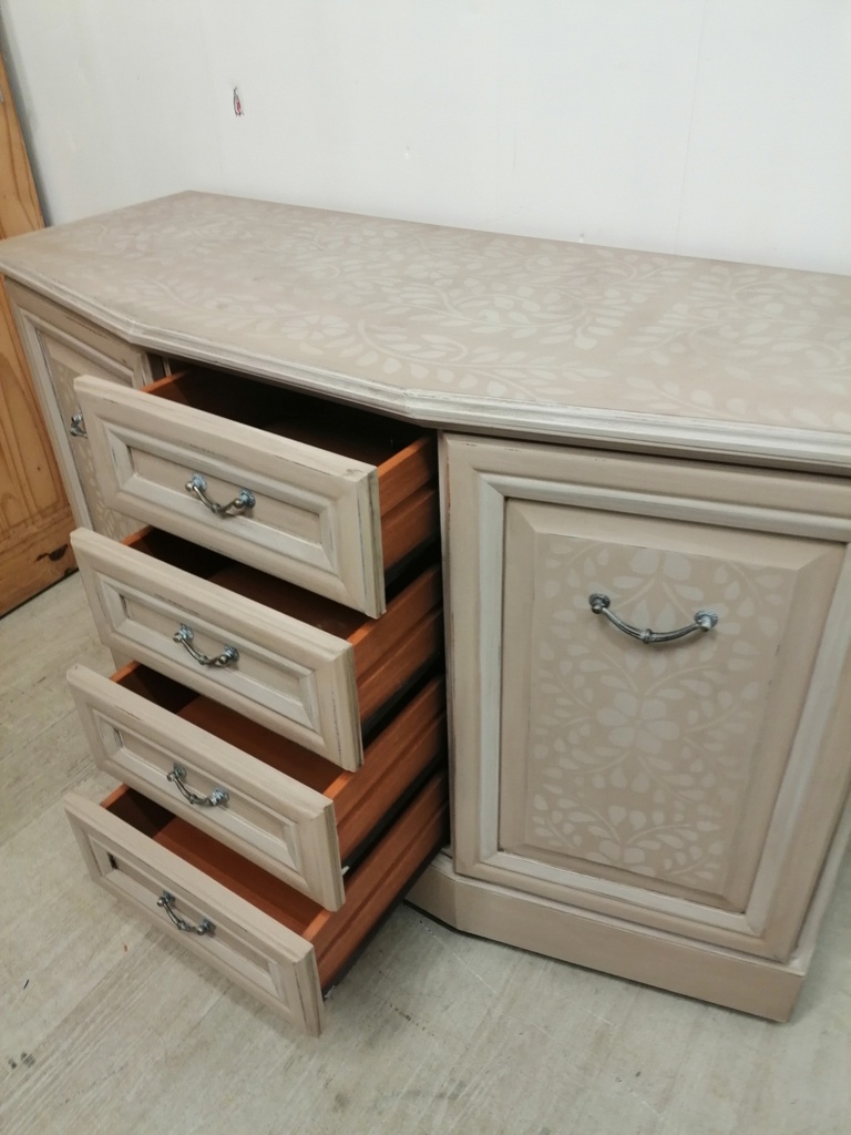 modern TRIPLE painted SIDEBOARD