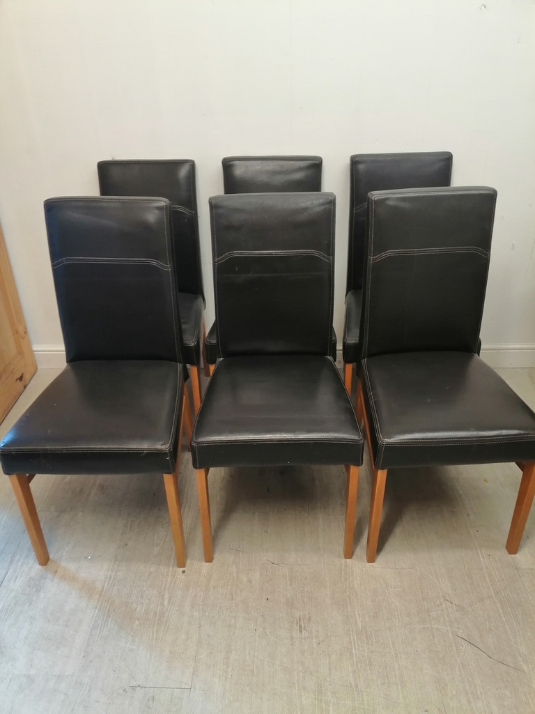 set six used dining chairs