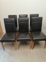 set six used dining chairs