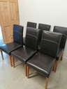 set six used dining chairs