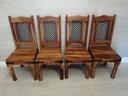 4 X SHEESHAM DINING CHAIRS