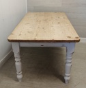 SOLID PINE GREY PAINTED DINING TABLE