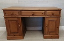 solid pine pedestal desk