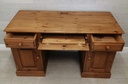 solid pine pedestal desk