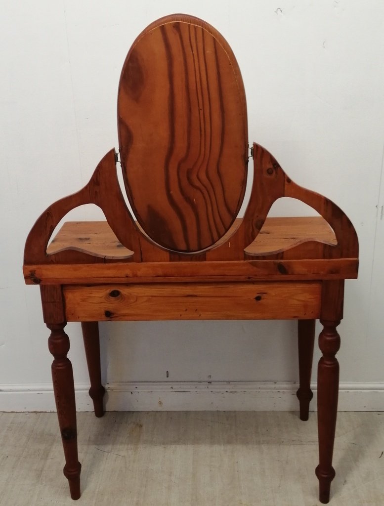 PINE DRESSING TABLE WITH MIRROR