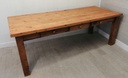 7ft PINE DINING TABLE WITH DRAWERS