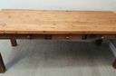 7ft PINE DINING TABLE WITH DRAWERS