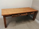 7ft PINE DINING TABLE WITH DRAWERS