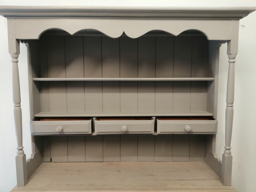 grrey painted SOLID PINE DRESSER UNIT