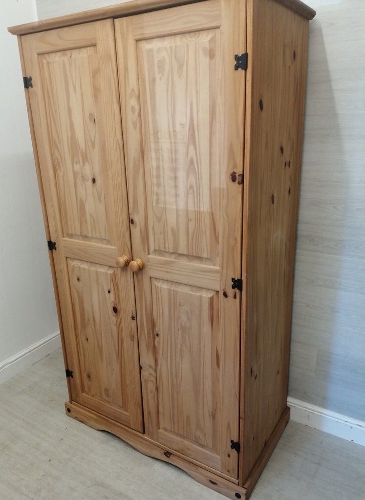 double pine wardrobe