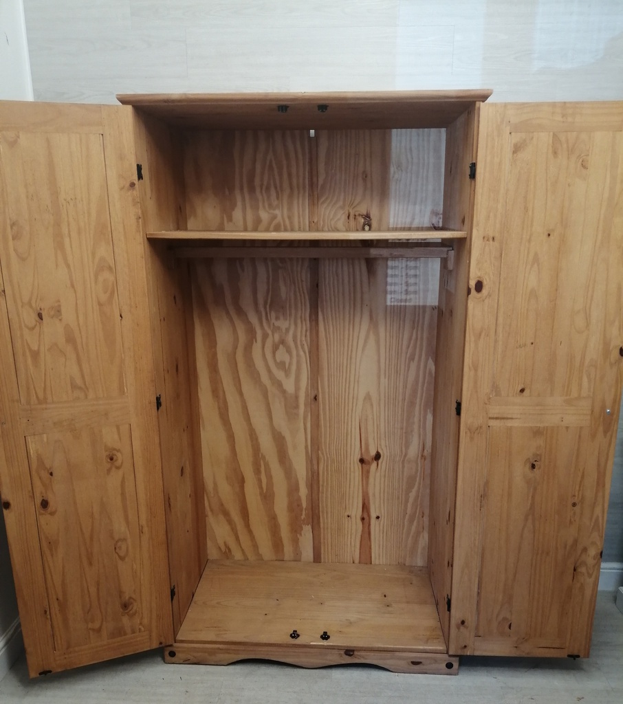 double pine wardrobe