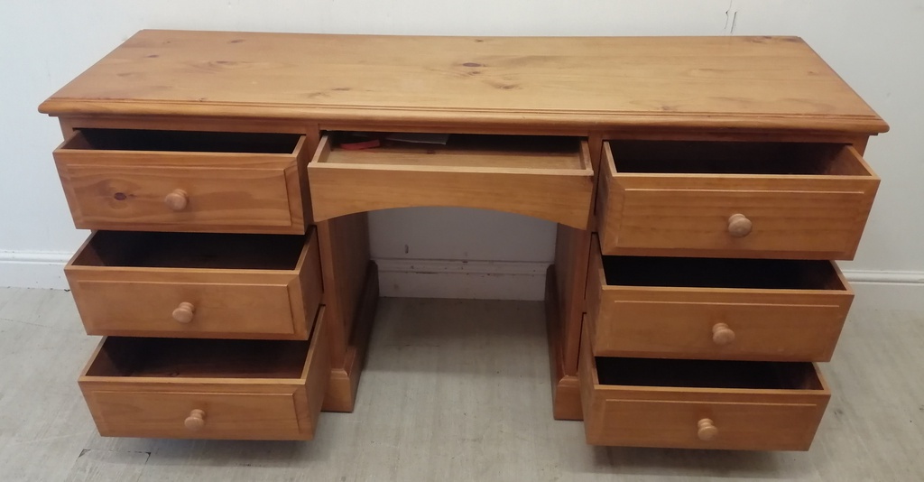 PINE DRESSING TABLE and stool set