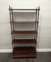 repro mahogany OPEN BACK BOOKCASE /DISPLAY UNIT