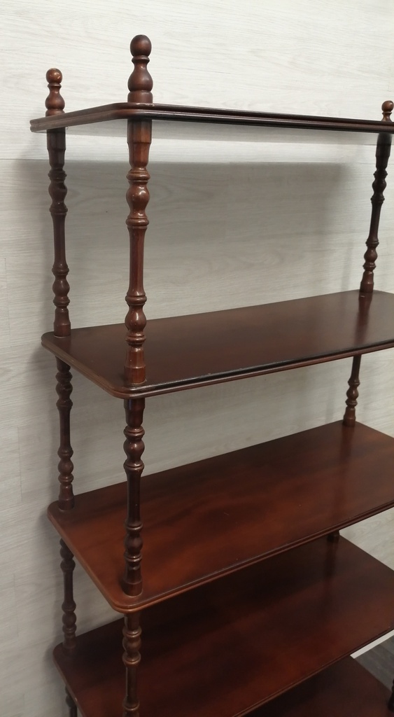 repro mahogany OPEN BACK BOOKCASE /DISPLAY UNIT