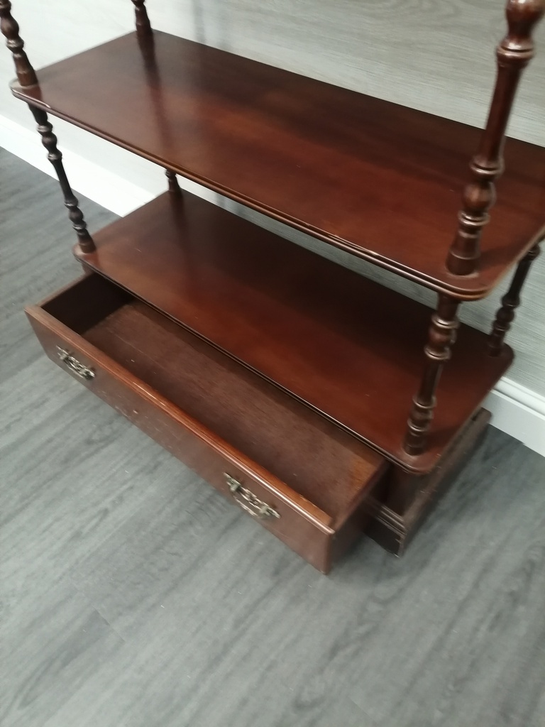 repro mahogany OPEN BACK BOOKCASE /DISPLAY UNIT