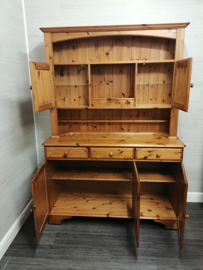 DUCAL PINE PART GLAZED DRESSER