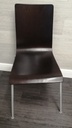 set of six modern stacking dining chairs