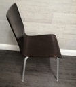 set of six modern stacking dining chairs