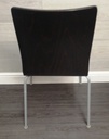 set of six modern stacking dining chairs