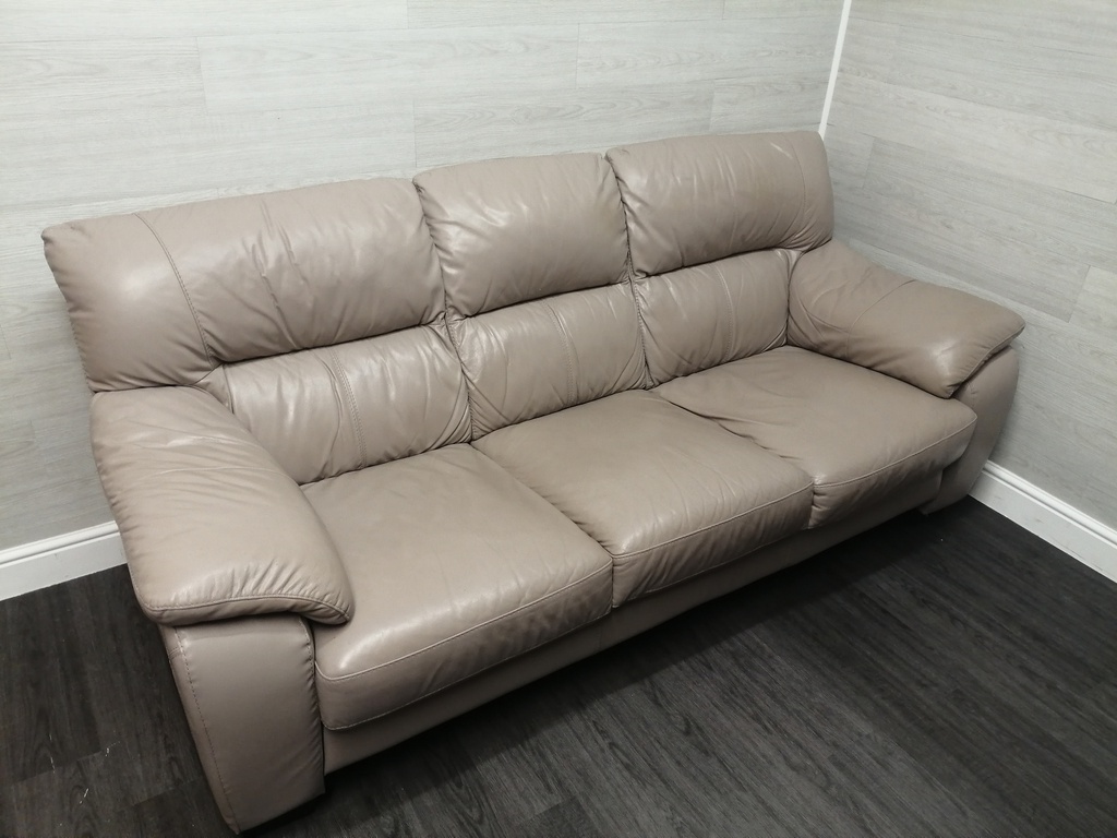 quality leather three seater sofa