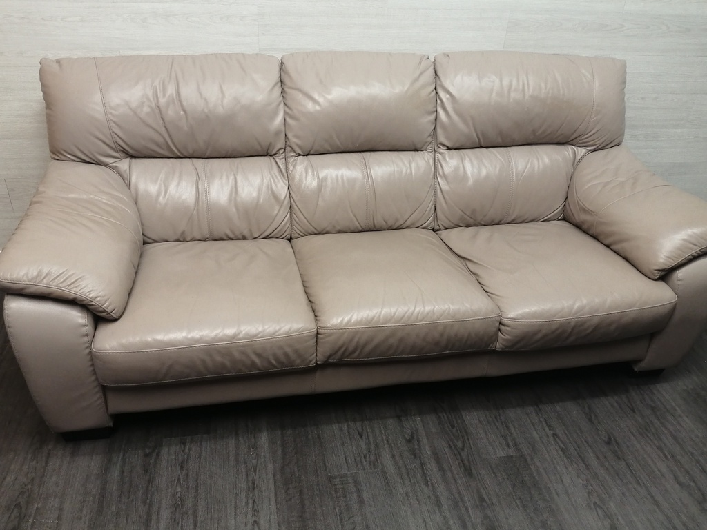 quality leather three seater sofa