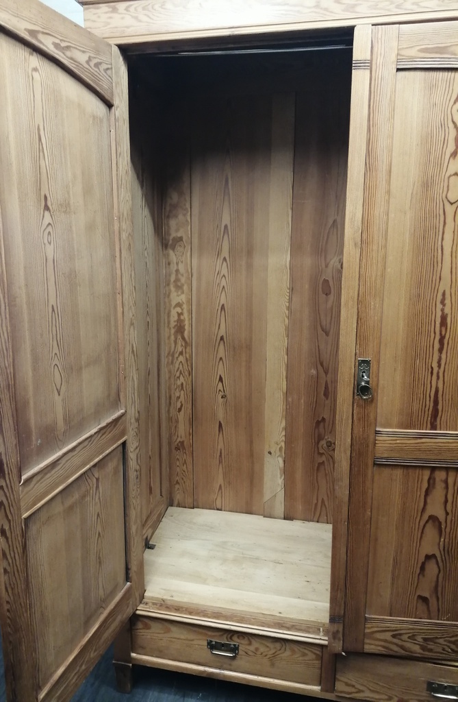 old pine double wardrobe