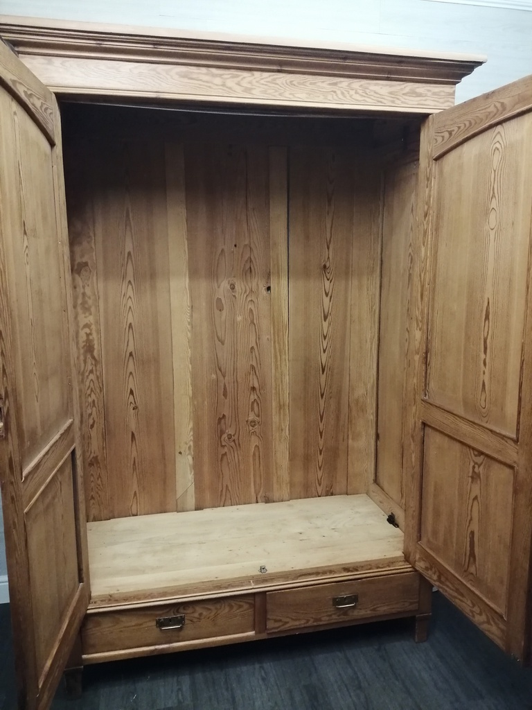 old pine double wardrobe