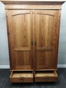 old pine double wardrobe