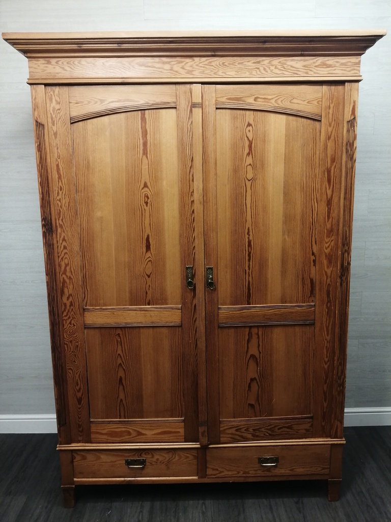 old pine double wardrobe