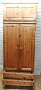 DUCAL PINE TOP BOX DOUBLE WARDROBE with drawers