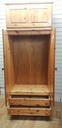 DUCAL PINE TOP BOX DOUBLE WARDROBE with drawers