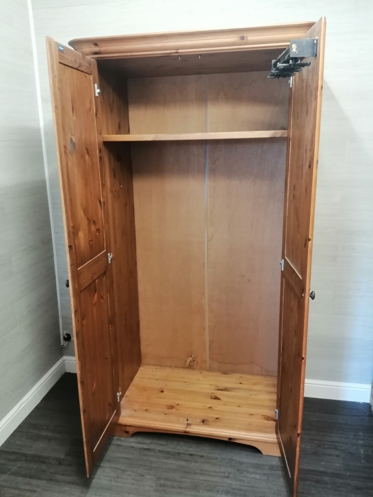 schreiber two door pine wardrobe