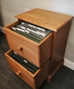 Pine Two Drawer Filing Cabinet