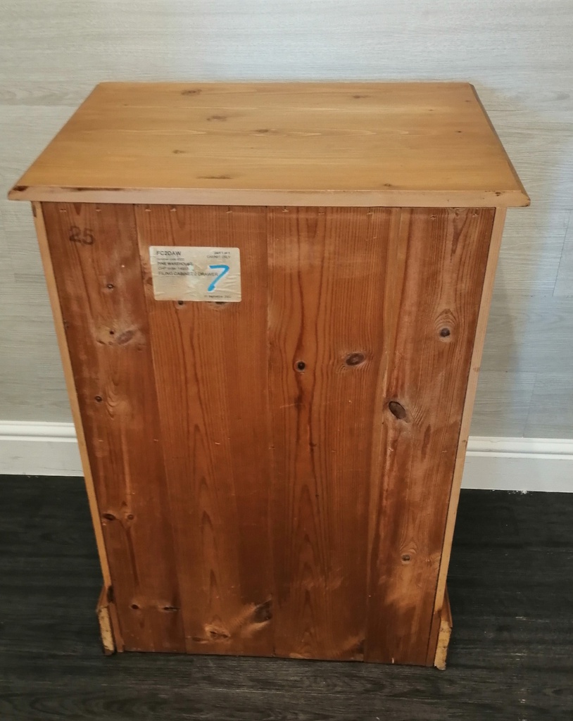 Pine Two Drawer Filing Cabinet