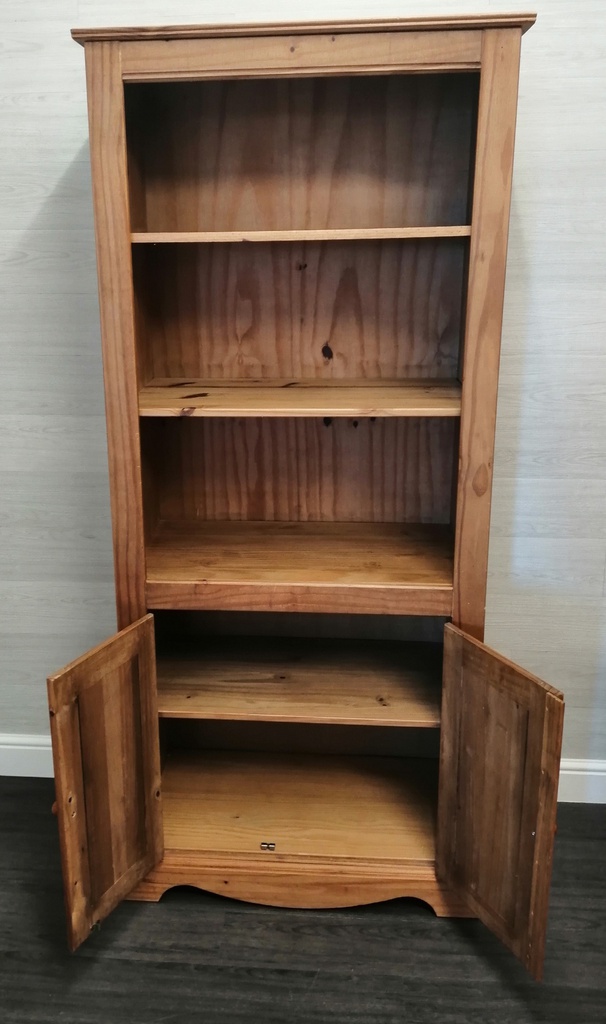 Mexican Pine cupboard Bookcase