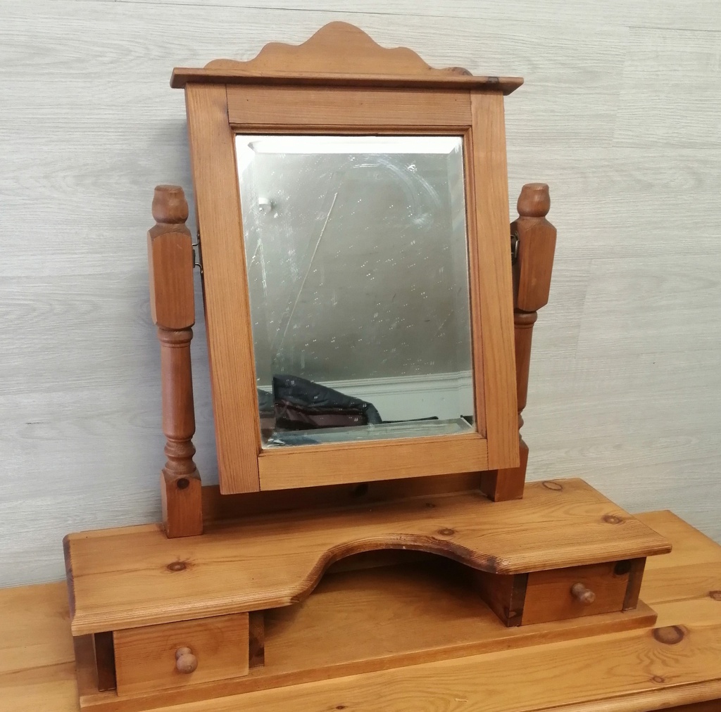 solid pine dressing table mirror