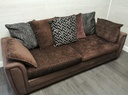 brown toned Three Seater Pillow Back Sofa