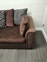 brown toned Three Seater Pillow Back Sofa