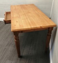 ducal pine dining table with drawer