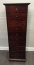 great tall ten drawer dark wood wellington chest