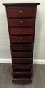 great tall ten drawer dark wood wellington chest