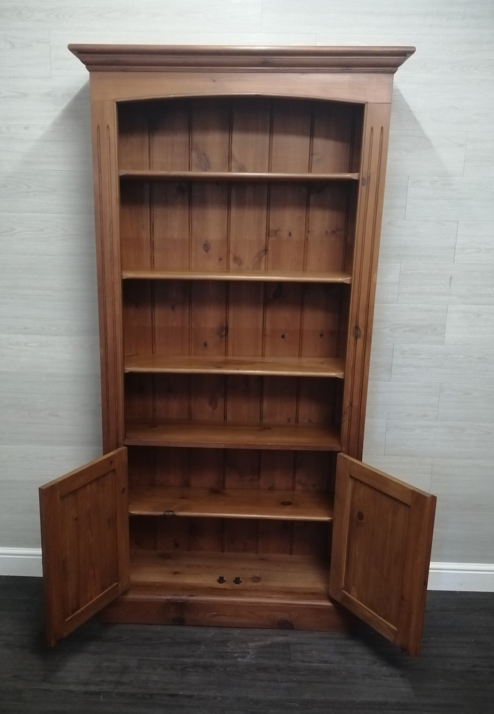 solid pine CUPBOARD BASE BOOKCASE