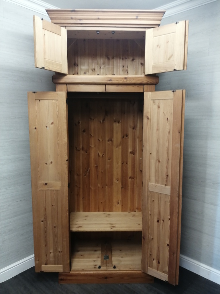 PINE Quality TOP BOX DOUBLE WARDROBE