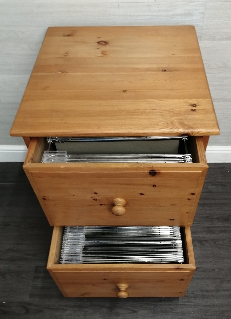 quality solid pine file unit