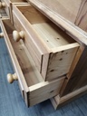 QUALITY SOLID PINE TRIPLE SIZE WARDROBE WITH BANK OF DRAWERS UNDER