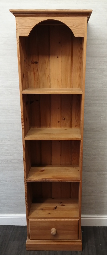 SLIM LINE NARROW PINE BOOKCASE