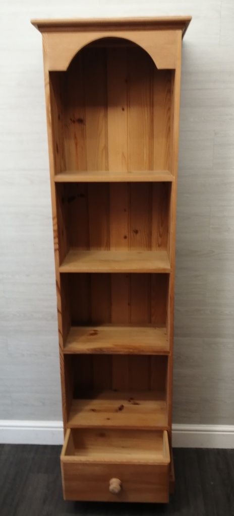 SLIM LINE NARROW PINE BOOKCASE