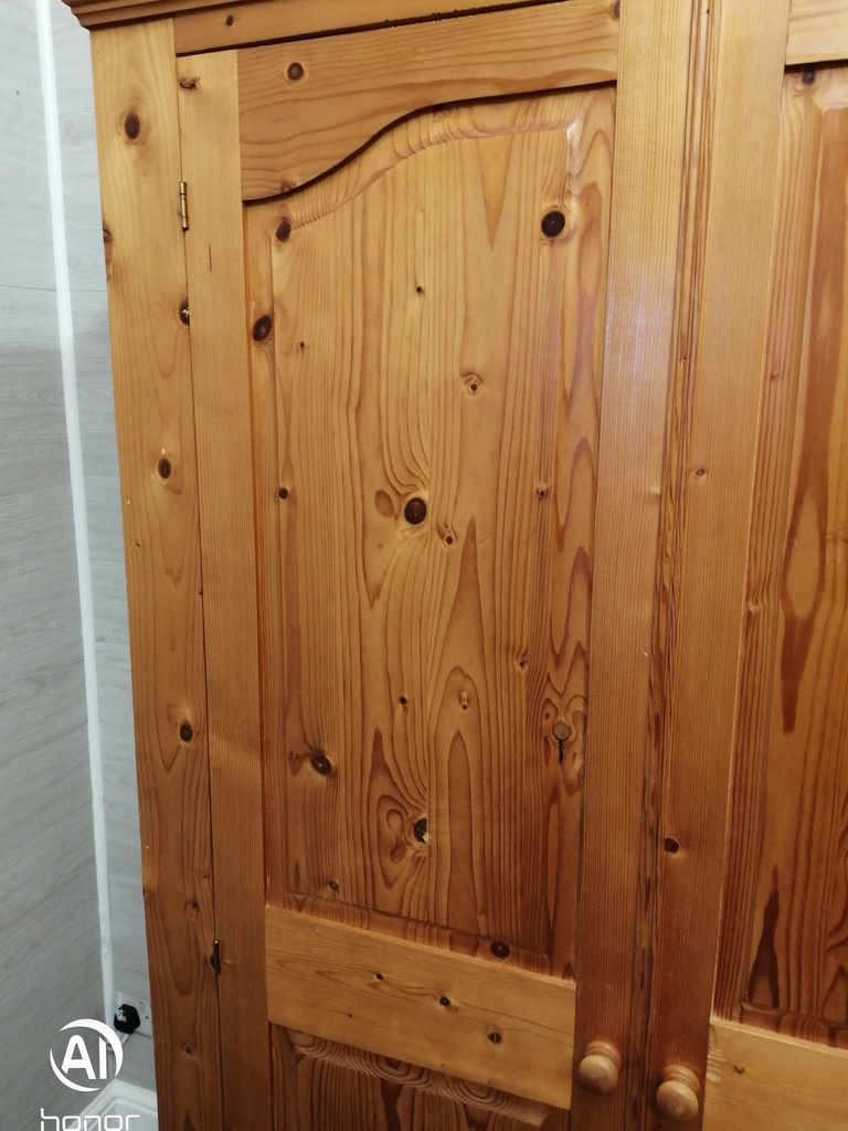 QUALITY SOLID PINE DOUBLE WARDROBE